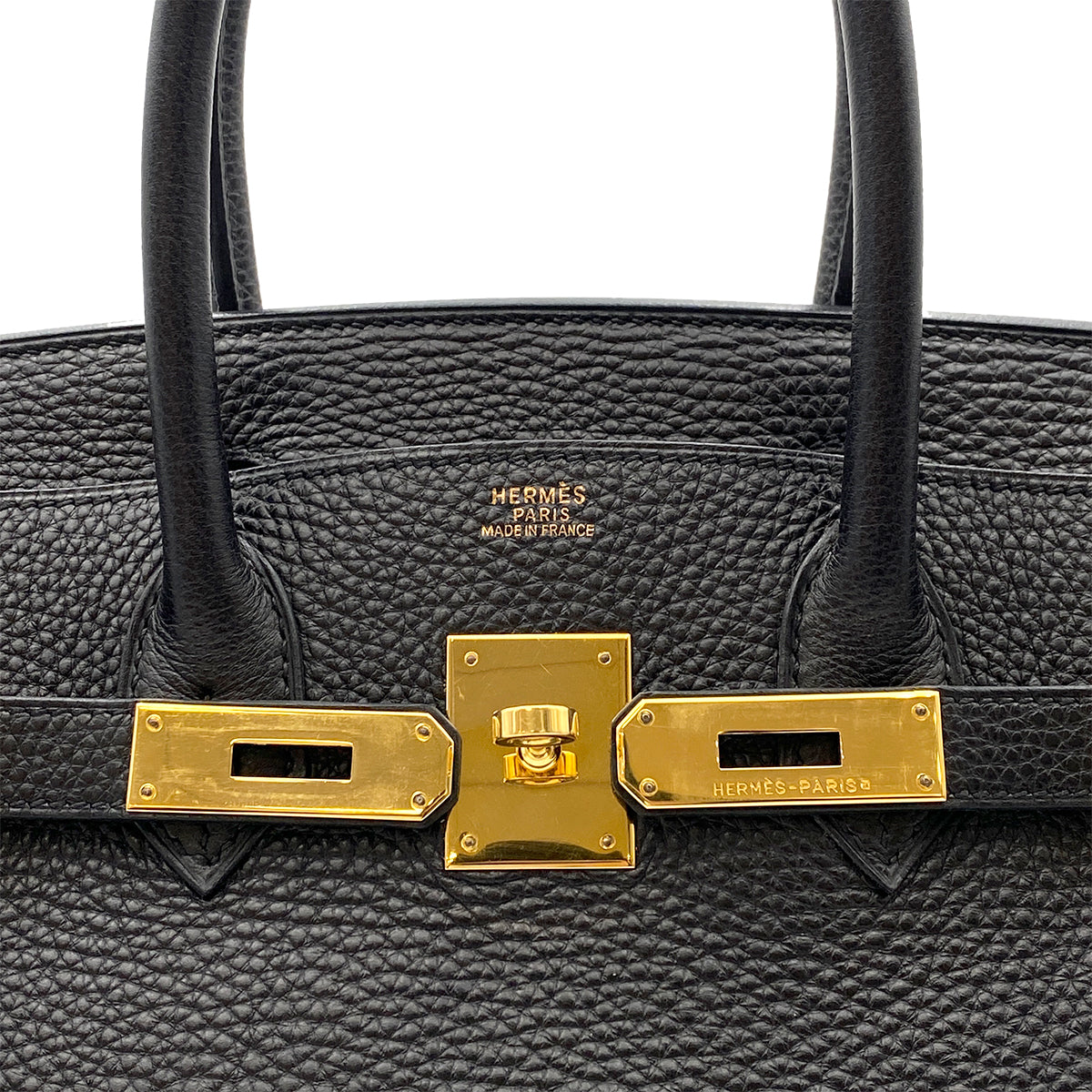 HERMES BIRKIN 30 BLACK TOGO HAND BAG □G GHW 90260492