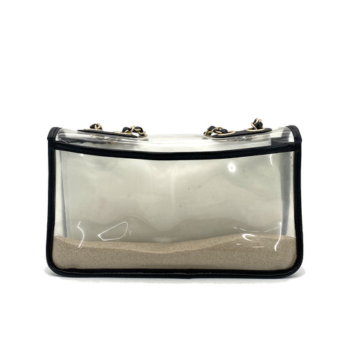 CHANEL ENAMEL WITH SAND CLEAR SHOLDRE BAG 90260509 - PURPOSE
