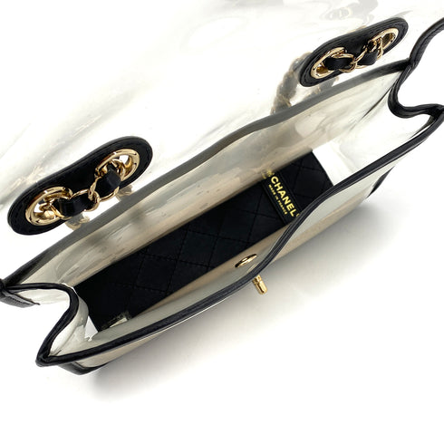 CHANEL ENAMEL WITH SAND CLEAR SHOLDRE BAG 90260509 - PURPOSE