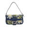 FENDI MAMMA BAGUETTE DENIM FLOWER SHOULDER BAG NAVY 90260792