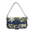 FENDI MAMMA BAGUETTE DENIM FLOWER SHOULDER BAG NAVY 90260792