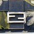 FENDI MAMMA BAGUETTE DENIM FLOWER SHOULDER BAG NAVY 90260792