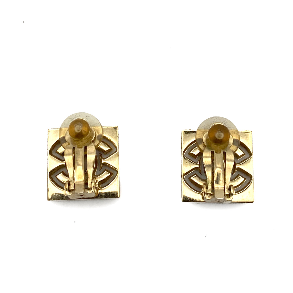 CHANEL EARRINGS SQUARE COCOMARK RHINESTONE ACCESSORY 90261158
