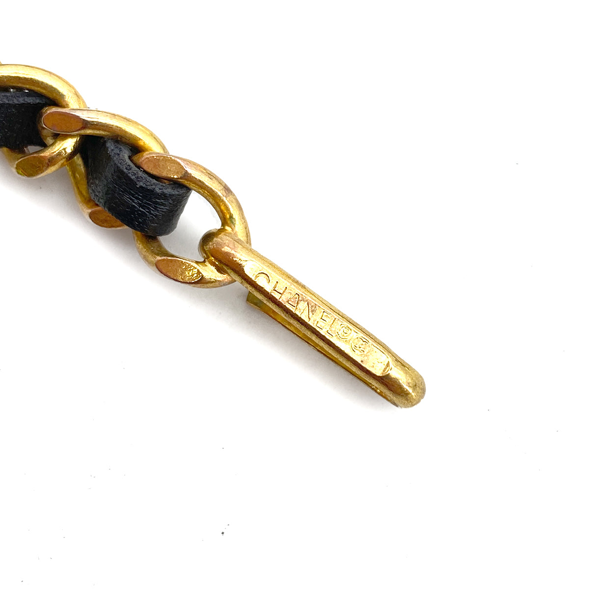 CHANEL VINTAGE CHAIN BELT LEATHER COCOMARK ACCESSORY 90258175