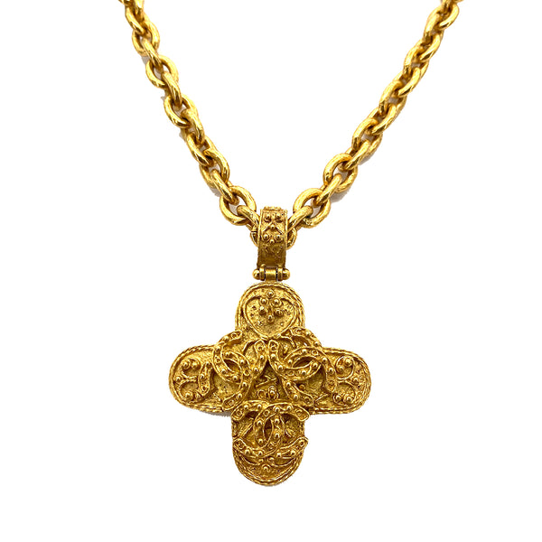 CHANEL VINTAGE NECKLACE TRIPLE COCOMARK ACCESSORY 94A 90261162 - PURPOSE