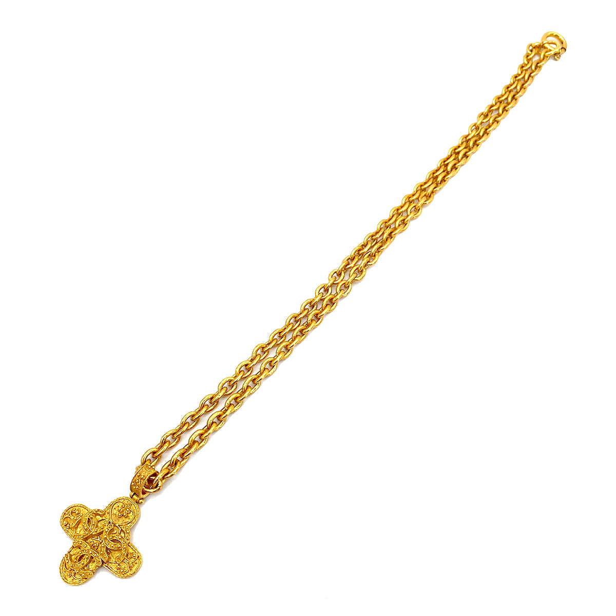 CHANEL VINTAGE NECKLACE TRIPLE COCOMARK ACCESSORY 94A 90261162