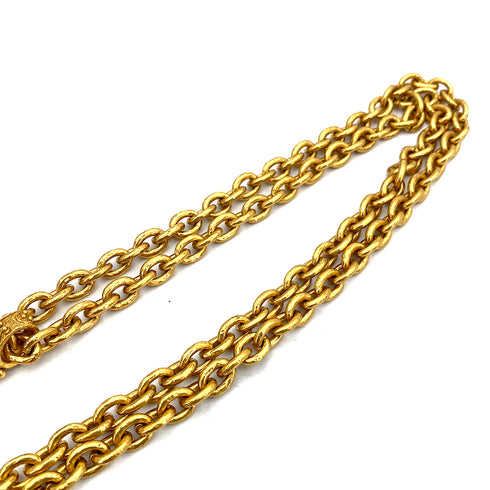 CHANEL VINTAGE NECKLACE TRIPLE COCOMARK ACCESSORY 94A 90261162 - PURPOSE
