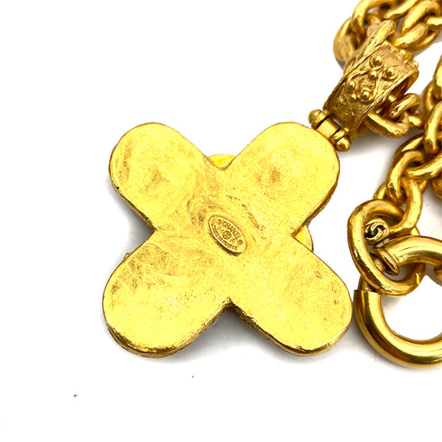 CHANEL VINTAGE NECKLACE TRIPLE COCOMARK ACCESSORY 94A 90261162 - PURPOSE