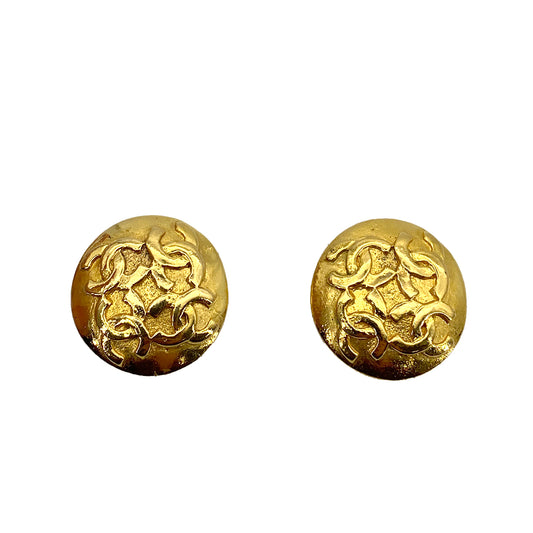 CHANEL VINTAGE EARRINGS COCOMARK ROUND ACCESSORY 90261176