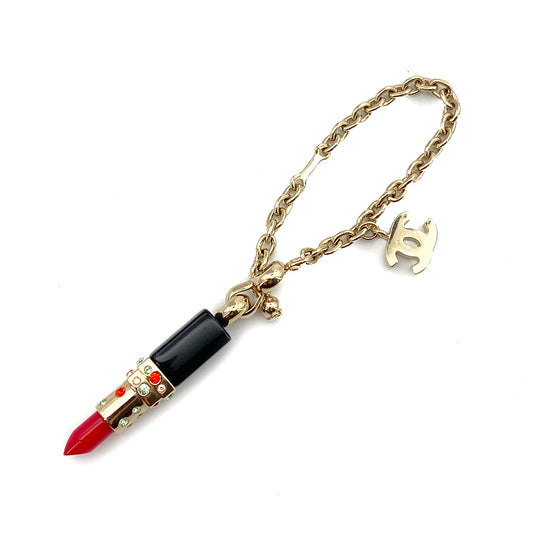 CHANEL VINTAGE HEART LIP STICK RHINESTONE ACCESSORY 04A 90261179