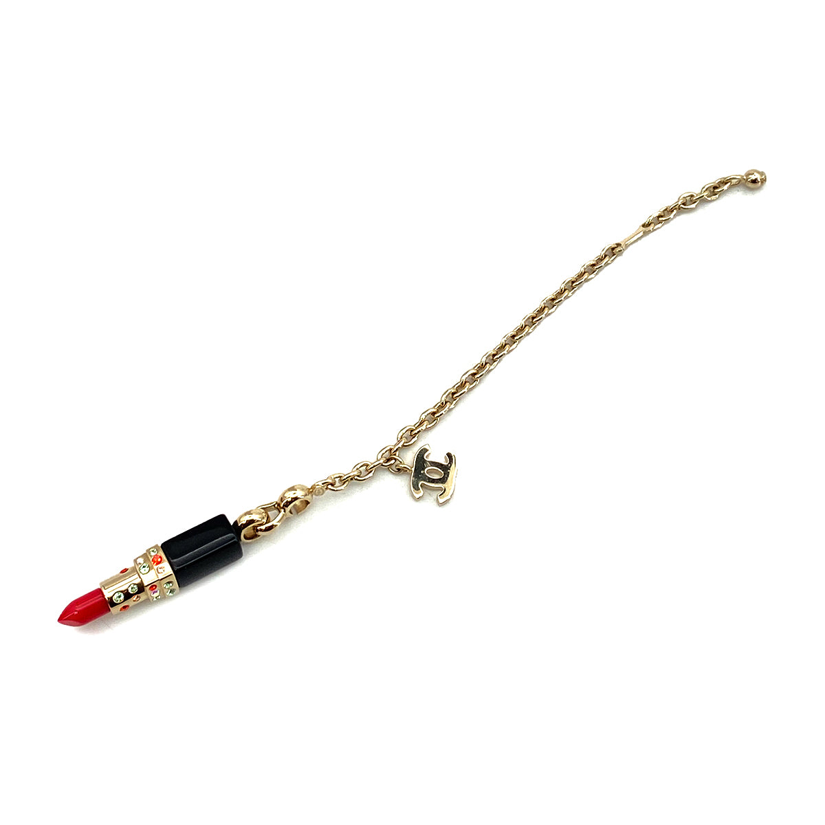 CHANEL VINTAGE HEART LIP STICK RHINESTONE ACCESSORY 04A 90261179