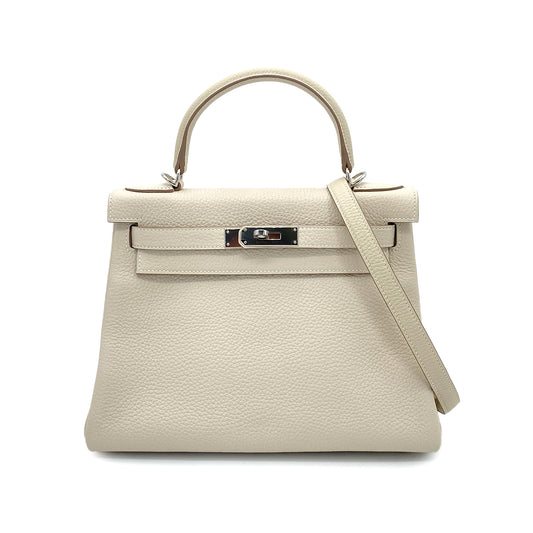 HERMES KELLY 28 RETOURNE CRAIE TOGO HAND SHOULDER BAG A SHW 90261189