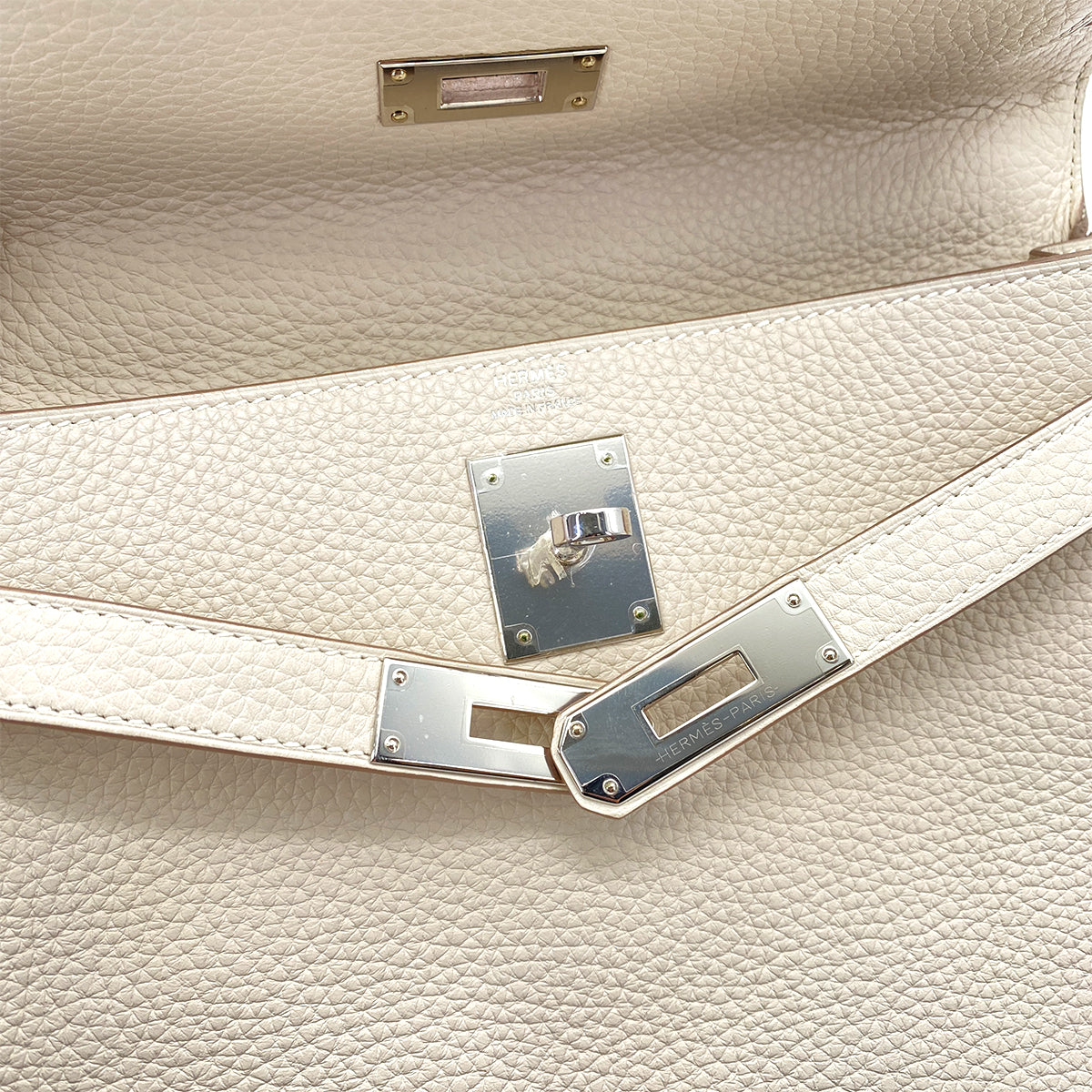 HERMES KELLY 28 RETOURNE CRAIE TOGO HAND SHOULDER BAG A SHW 90261189