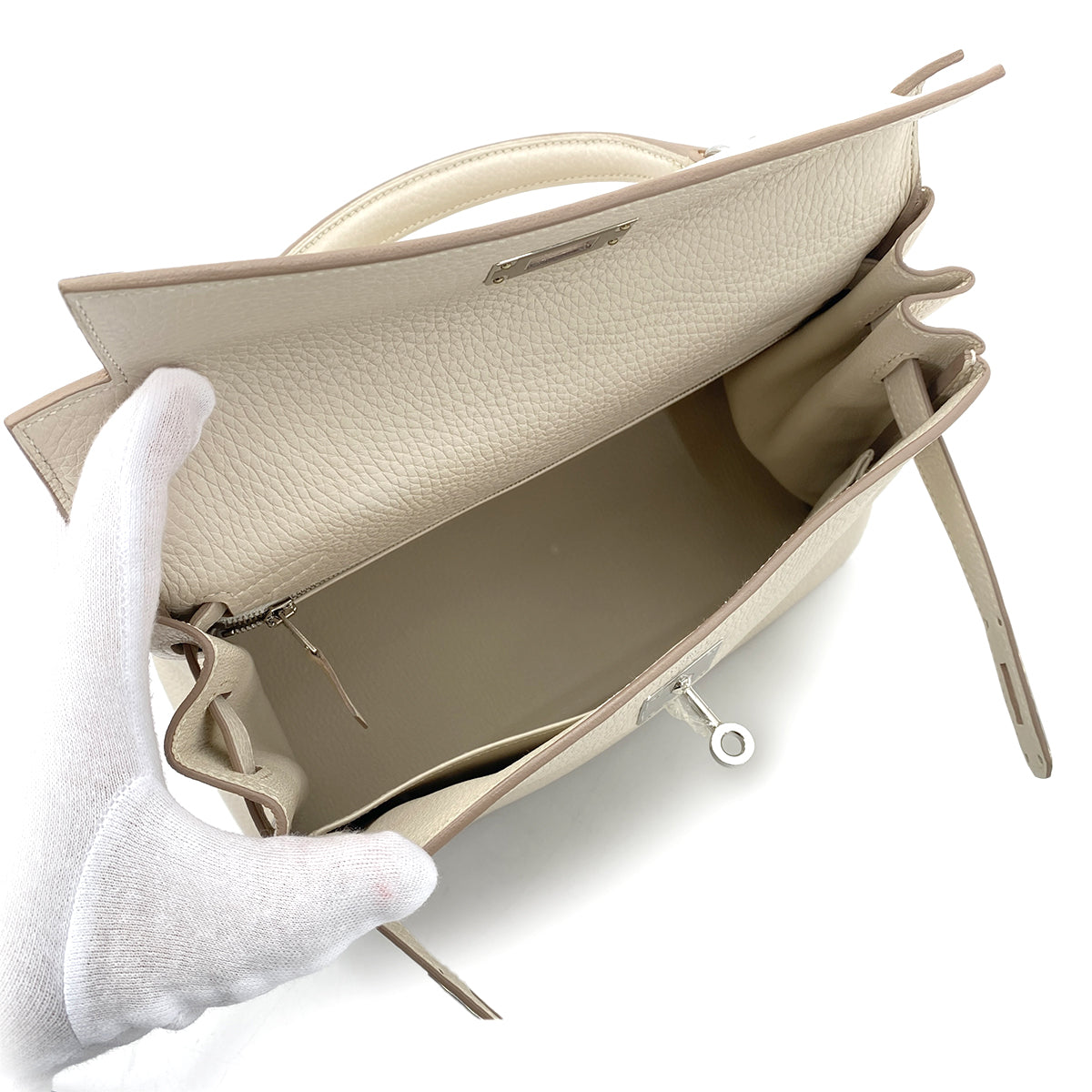 HERMES KELLY 28 RETOURNE CRAIE TOGO HAND SHOULDER BAG A SHW 90261189