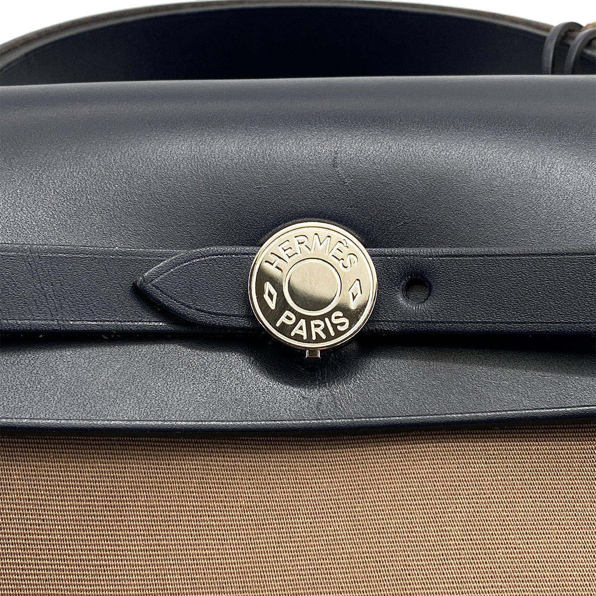 HERMES HER BAG ZIP 31 ETOUPE BLUE INDIGO TOILE OFFICIER VACHE HUNTER TOTE SHOULDER A 90261201