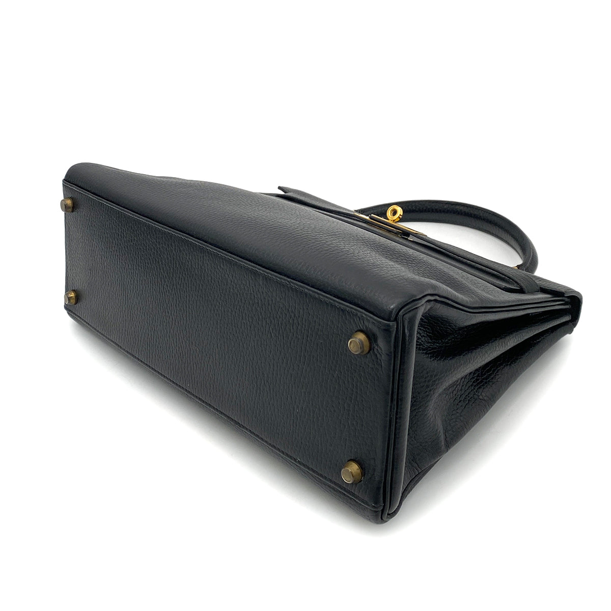 HERMES KELLY 32 RETOURNE BLACK ARDENNES HAND SHOULDER BAG 〇T GHW 90261213