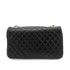 CHANEL WESTMINSTER CHAIN SHOULDER BAG FAUX PEARL BLACK LAMB SKIN 90261214
