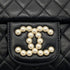 CHANEL WESTMINSTER CHAIN SHOULDER BAG FAUX PEARL BLACK LAMB SKIN 90261214