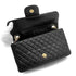 CHANEL WESTMINSTER CHAIN SHOULDER BAG FAUX PEARL BLACK LAMB SKIN 90261214