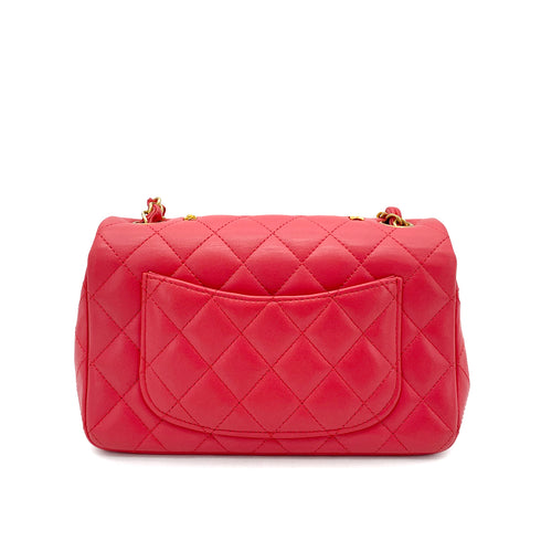 CHANEL MATELASSE ICON CHAIN SHOULDER BAG PINK LAMB SKIN 90261216 - PURPOSE