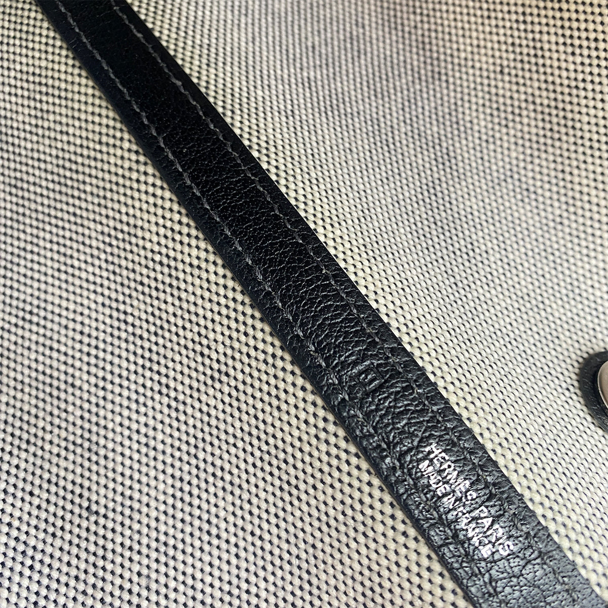 HERMES GARDEN PARTY 36 PM BLACK TOILE H BUFFLE SKIPPER TOTE BAG □J 90261217