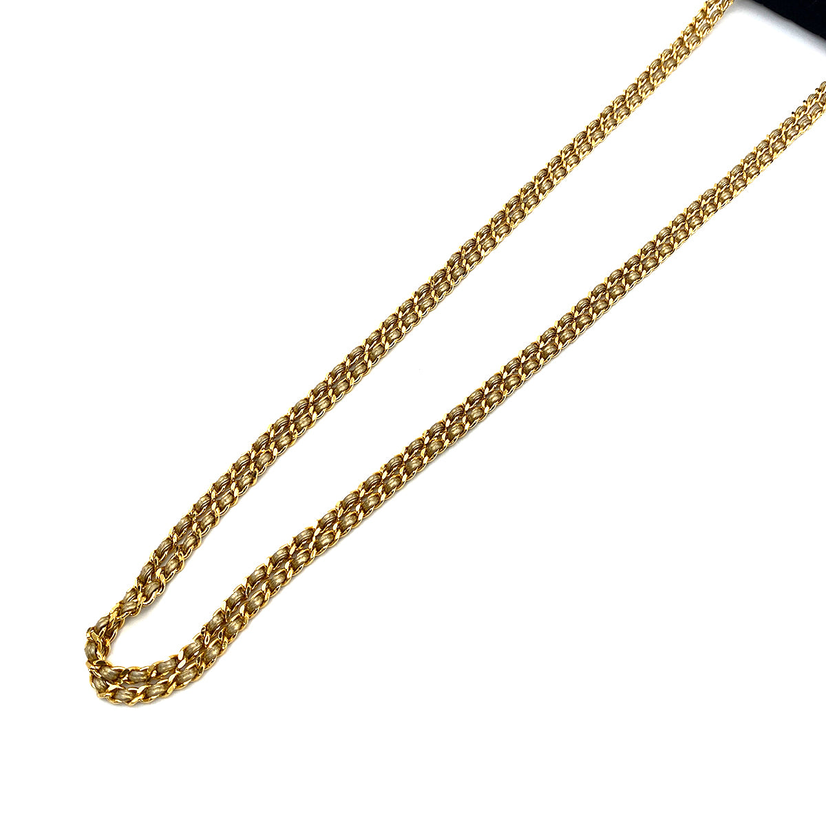 CHANEL VINTAGE VELOR VELVET CHAIN SHOULDER BLACK 90261224