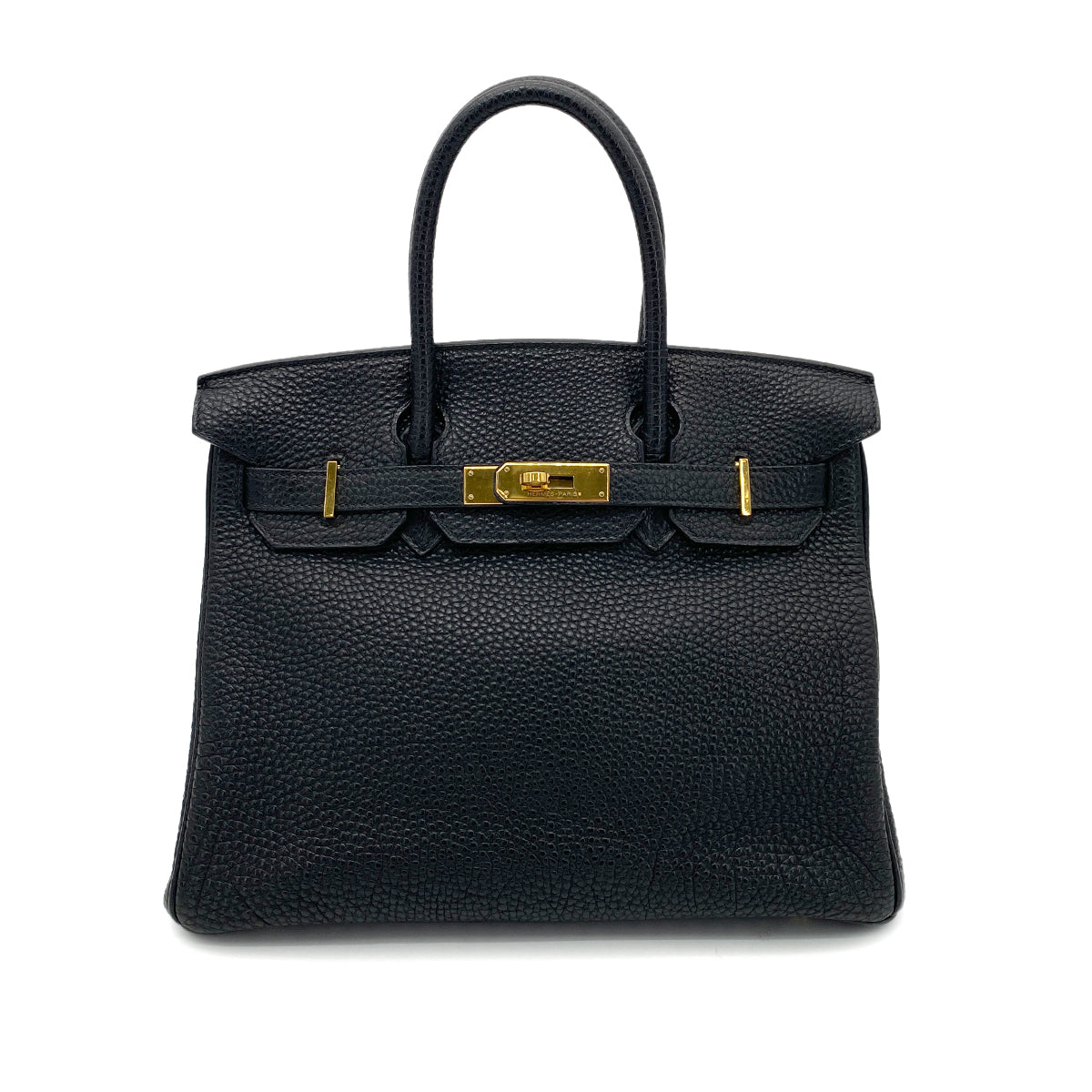 HERMES BIRKIN 30 BLACK TOGO HAND BAG □J GHW 90261226