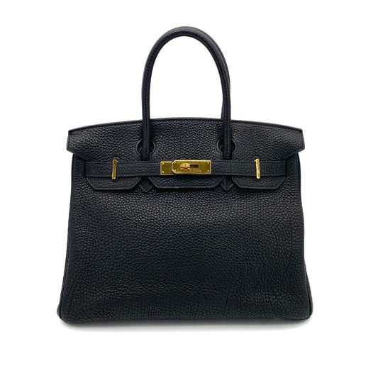 HERMES BIRKIN 30 BLACK TOGO HAND BAG □J GHW 90261226