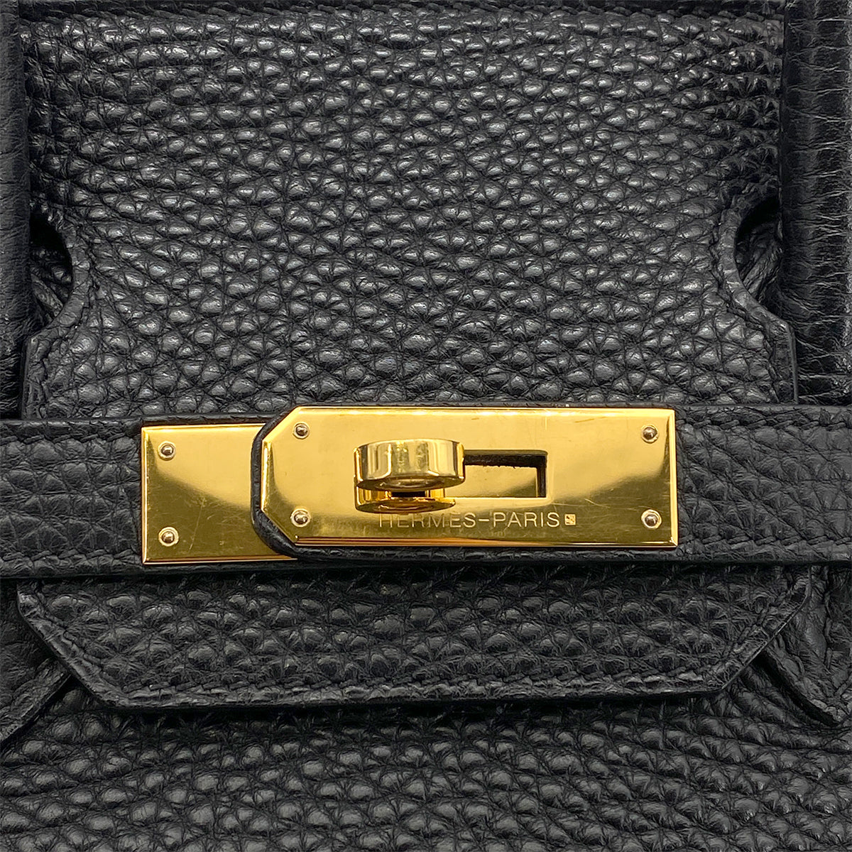 HERMES BIRKIN 30 BLACK TOGO HAND BAG □J GHW 90261226