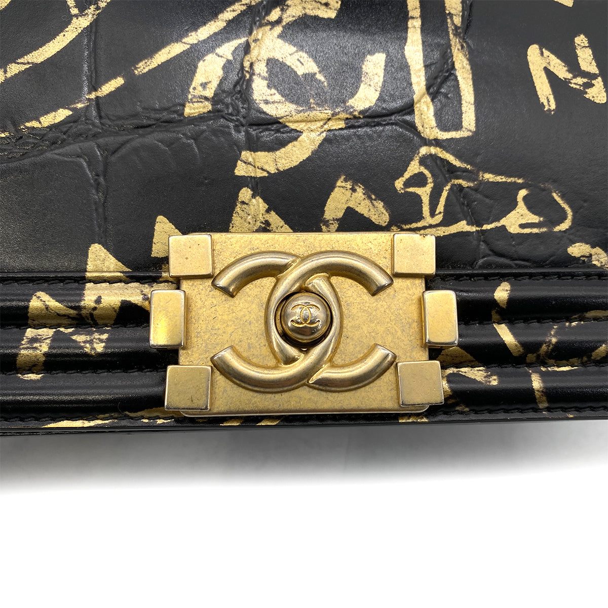 CHANEL BOY CHANEL MINI CHAIN SHOULDER BAG BLACK LEATHER 90261228