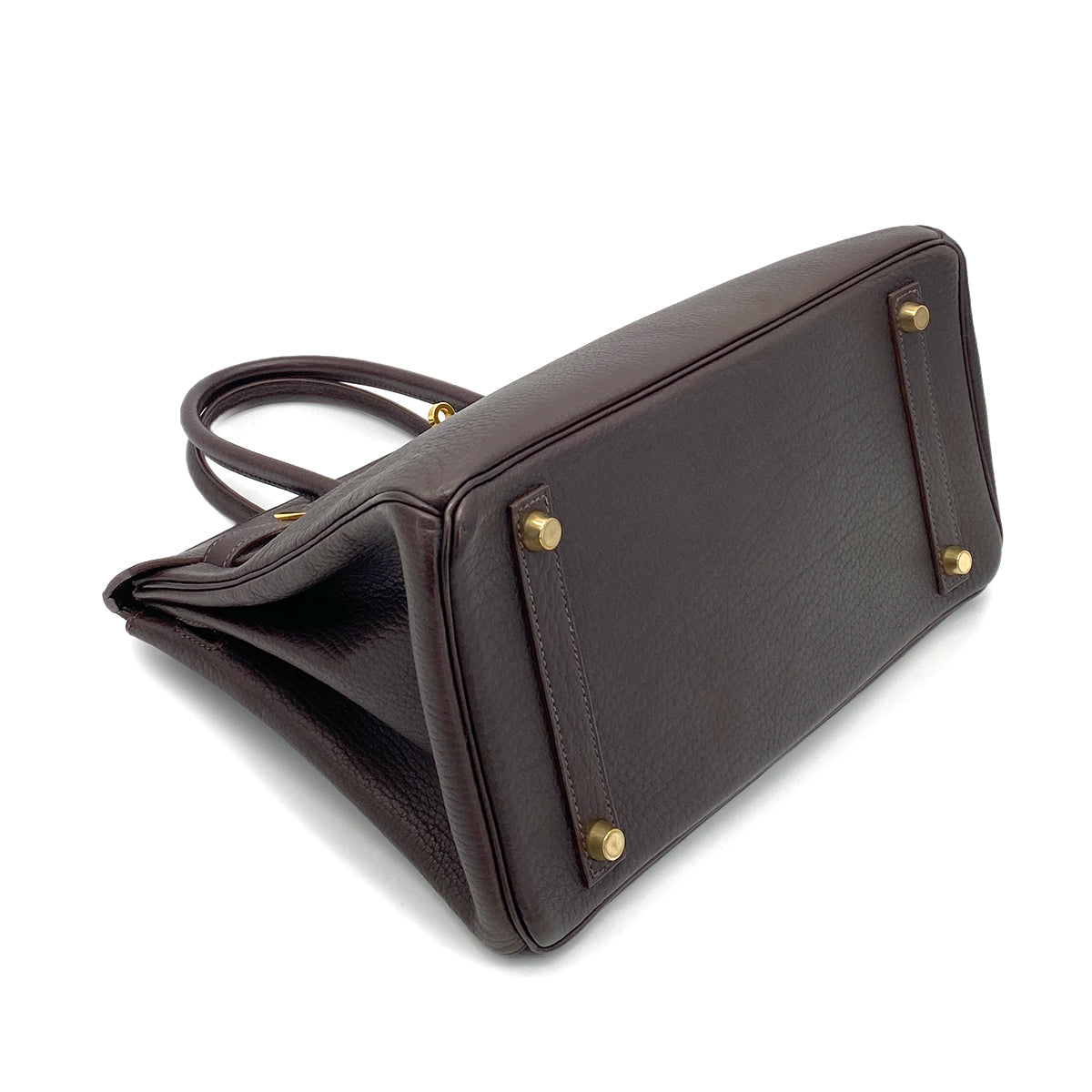 HERMES BIRKIN 30 BROWN FJORD HAND BAG □A GHW 90261231