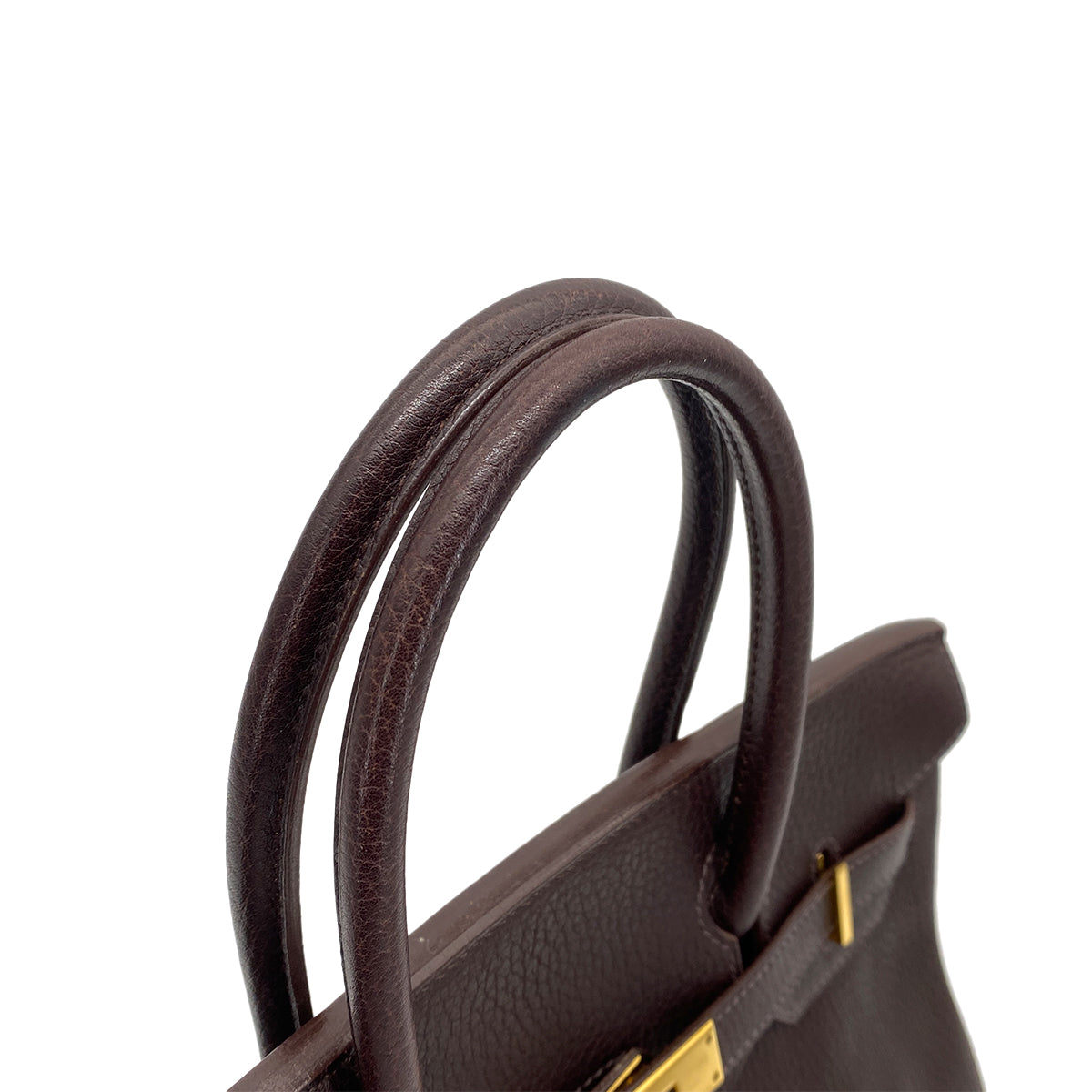 HERMES BIRKIN 30 BROWN FJORD HAND BAG □A GHW 90261231