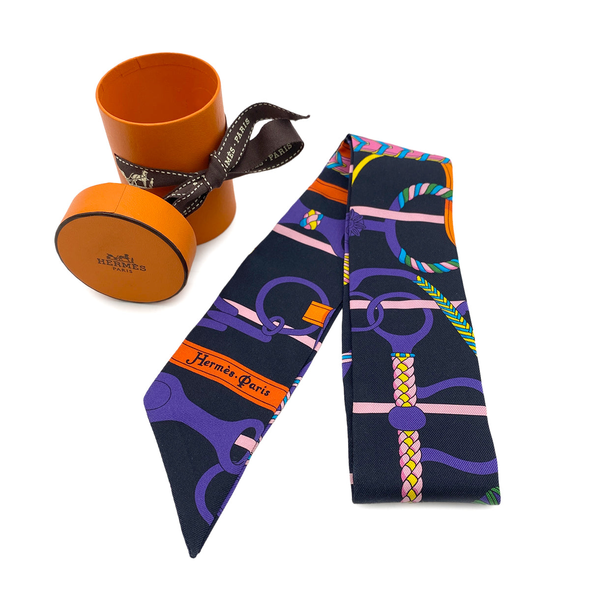 HERMES TWILLY PANOPLIE EQUISTRE GR CABAN VIO SCARF MULTICOLOR 90261254