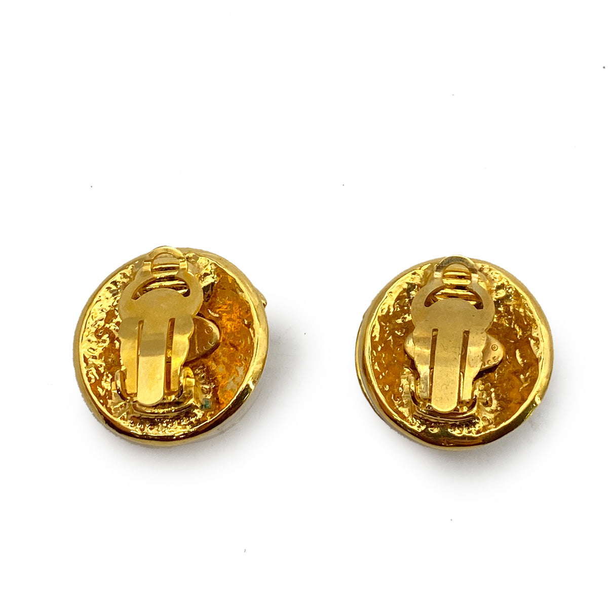 CHANEL VINTAGE EARRINGS COCOMARK ROUND ACCESSORY 94P 90261271