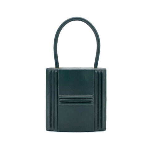 HERMES CADENA KELLY HAND BAG BOX CARF GREEN 〇Y 90261304 - PURPOSE