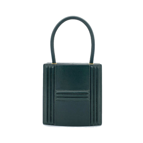 HERMES CADENA KELLY HAND BAG BOX CARF GREEN 〇Y 90261304 - PURPOSE