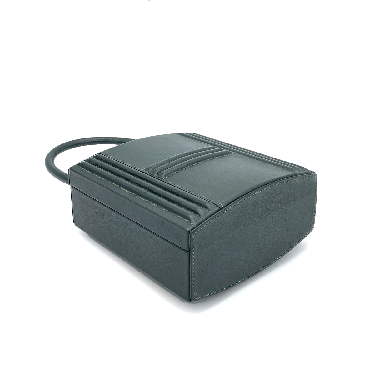 HERME CADENA KELLY HAND BAG BOX CARF GREEN 〇Y 90261304