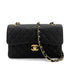 CHANEL VINTAGE CLASSIC FLAP MEDIUM CHAIN SHOULDER BAG BLACK CAVIAR SKIN 90261318 - PURPOSE