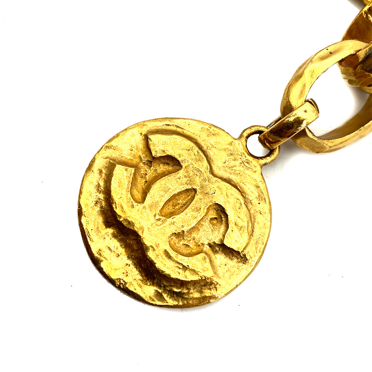 CHANEL VINTAGE CHAIN BELT CHANEL LOGO COCOMARK  ACCESSORY 93P 90261322