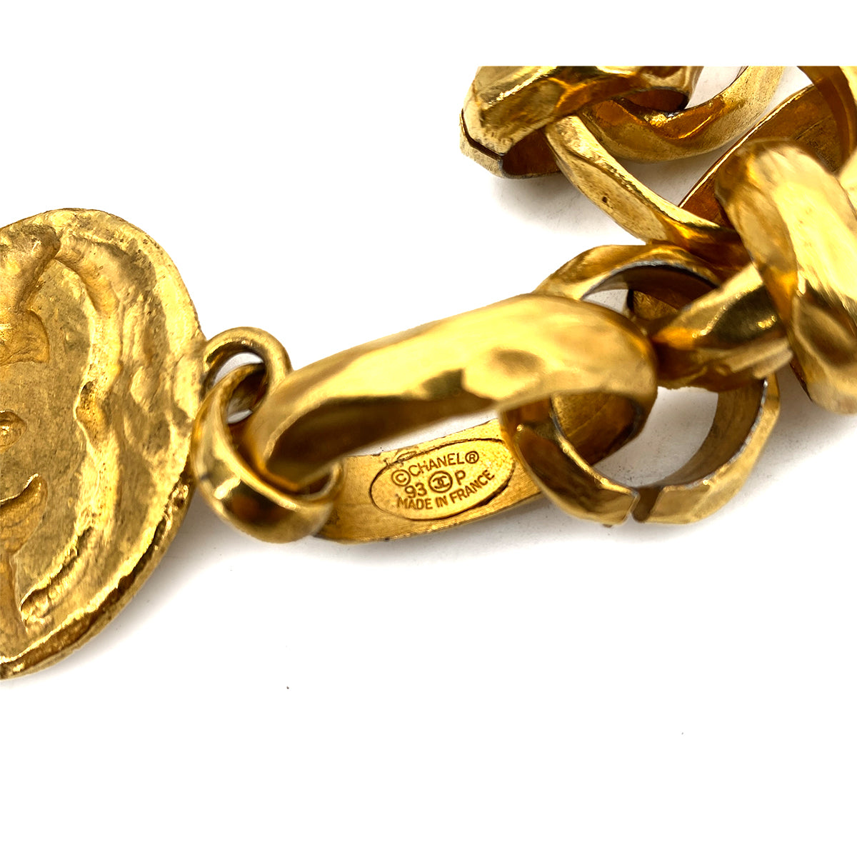 CHANEL VINTAGE CHAIN BELT CHANEL LOGO COCOMARK  ACCESSORY 93P 90261322