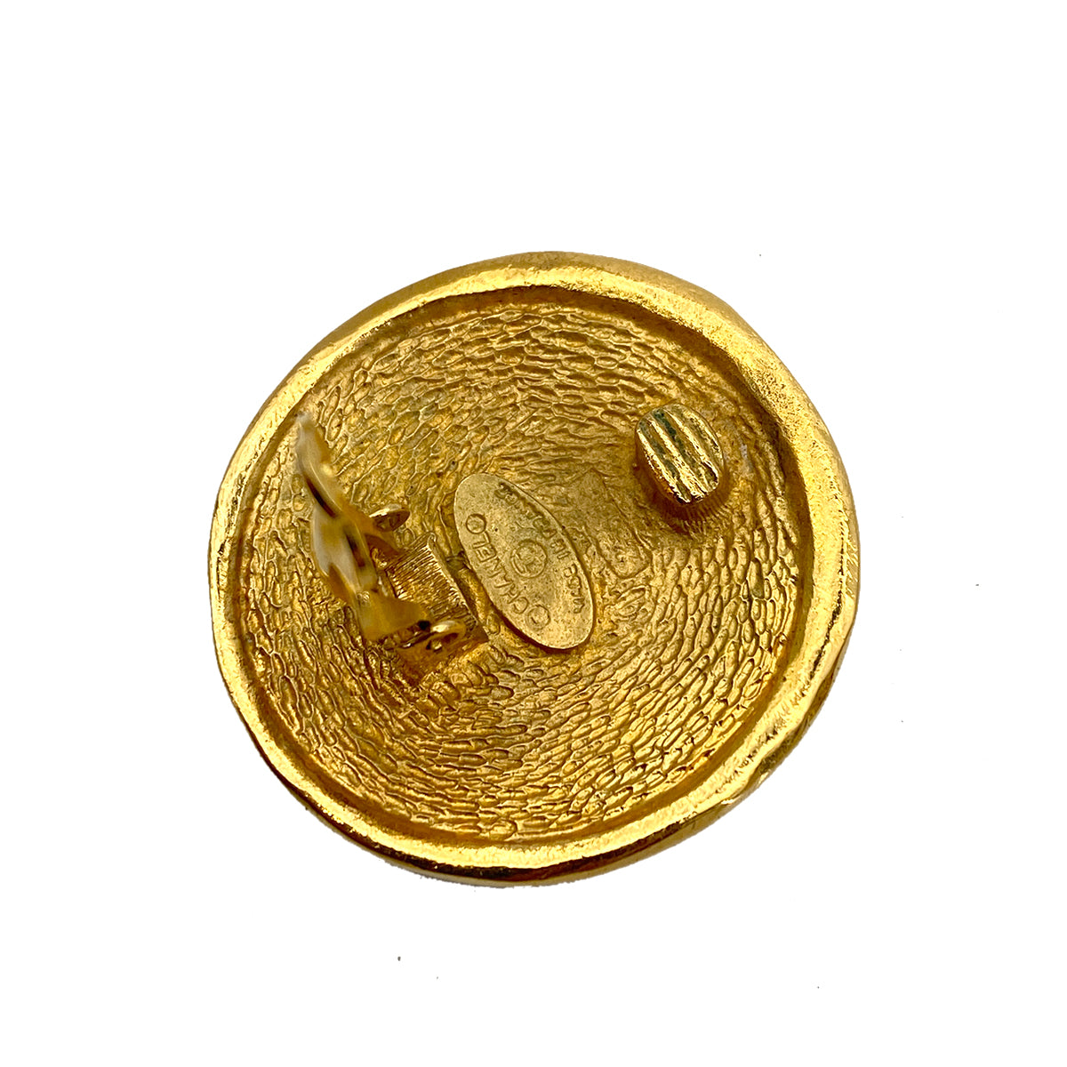 CHANEL VINTAGE EARRINGS ROUND CHANEL 31 LOGO ACCESSORY 90261335