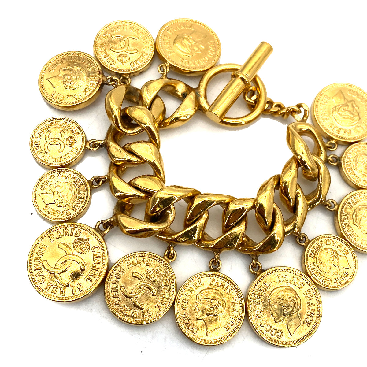 CHANEL VINTAGE BRACELET COIN MOTIF ACCESSORY 90261350