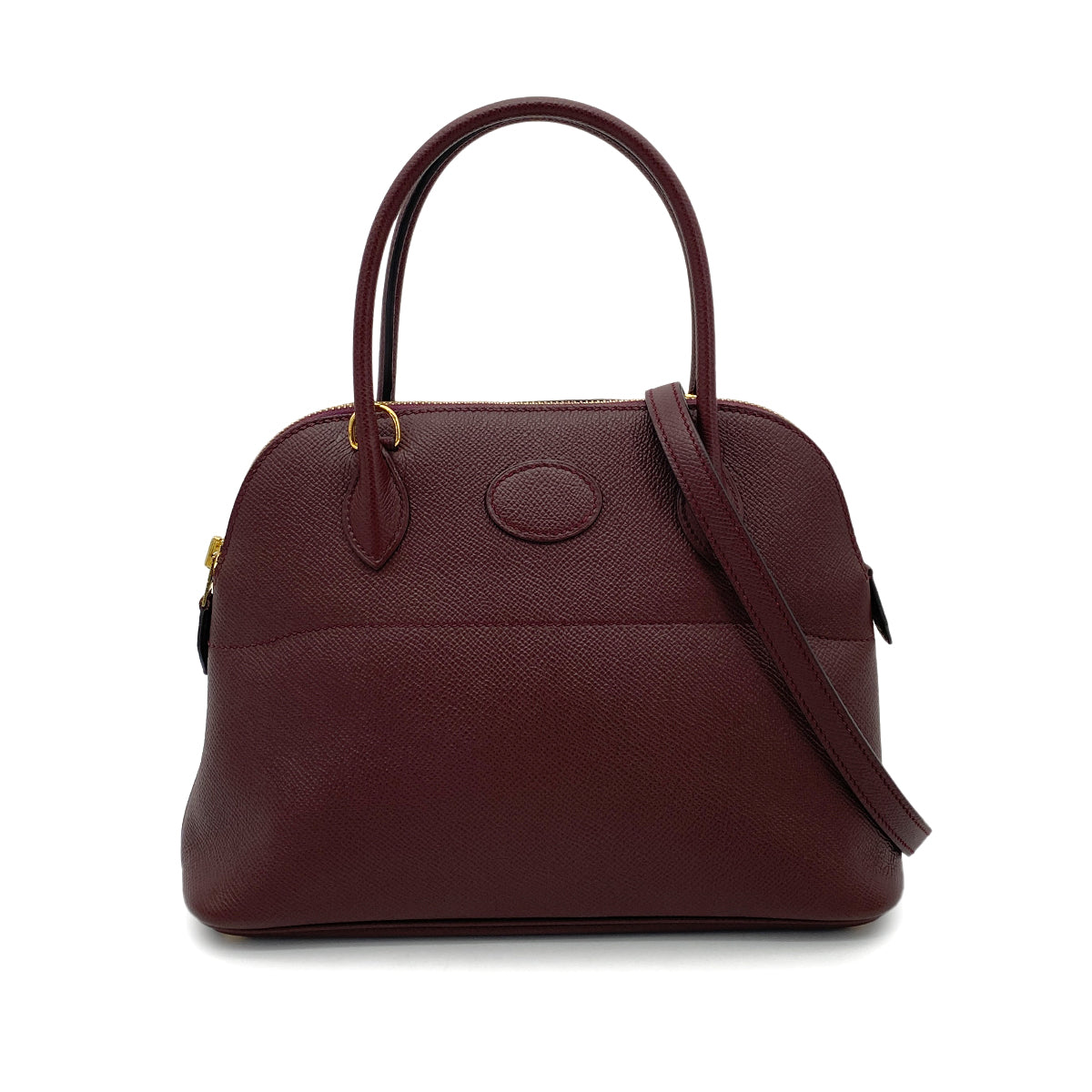 HERMES BOLIDE 27 PRUNE EPSOM HAND SHOULDER BAG A GHW 90261524