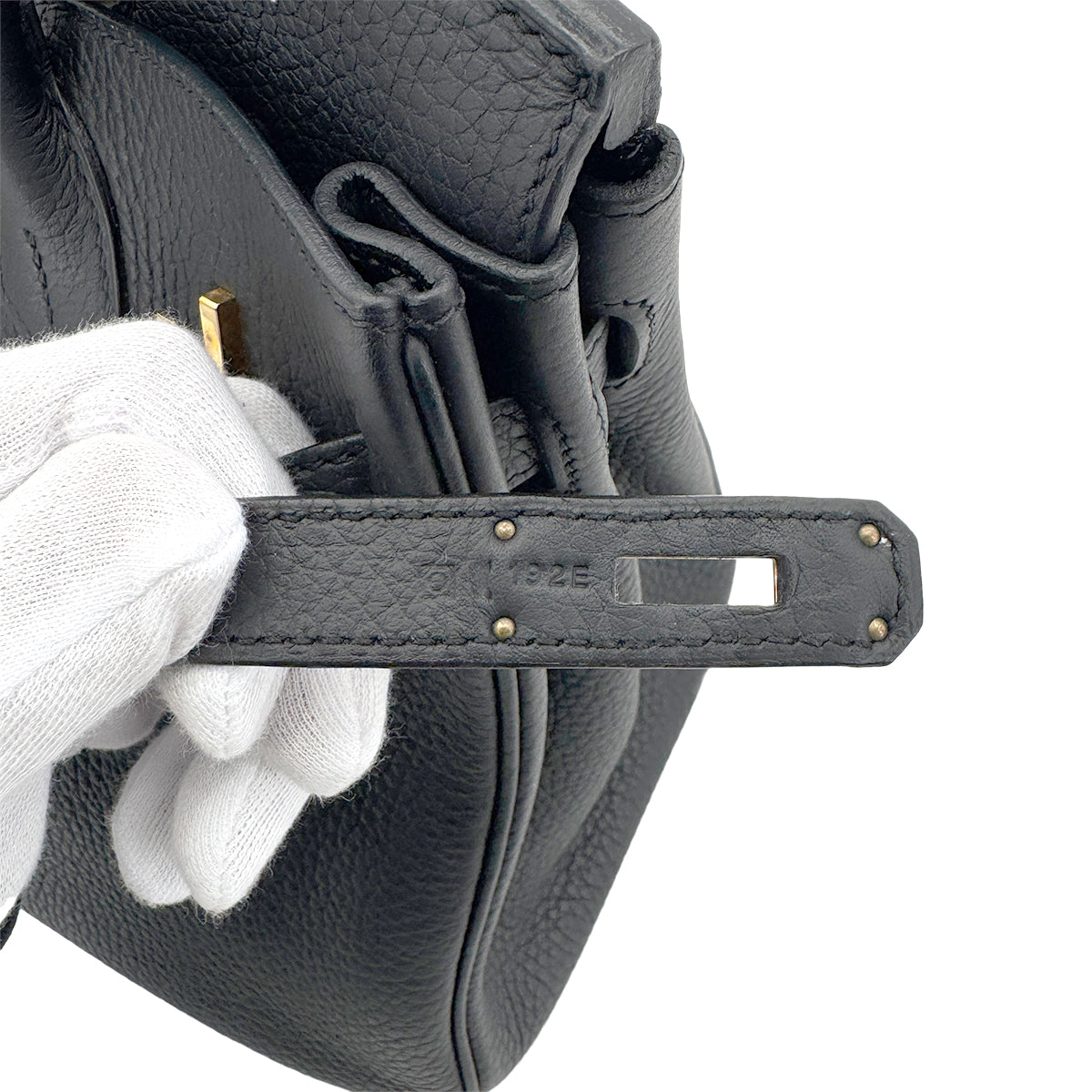 HERMES BIRKIN 30 BLACK TOGO HAND BAG  □O GHW 90261525