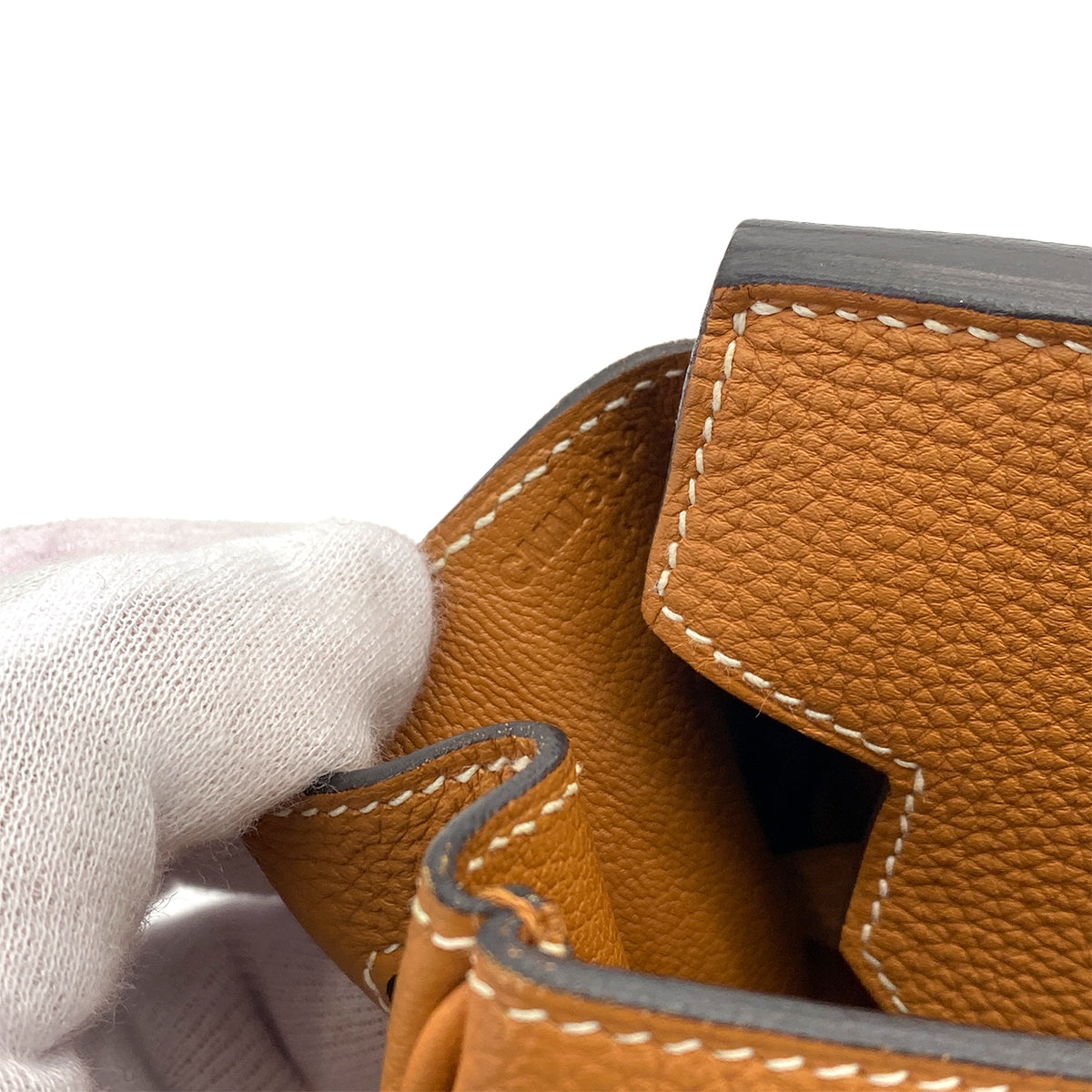 HERMES BIRKIN 25 TOFFEE TOGO HAND BAG C GHW 90261549