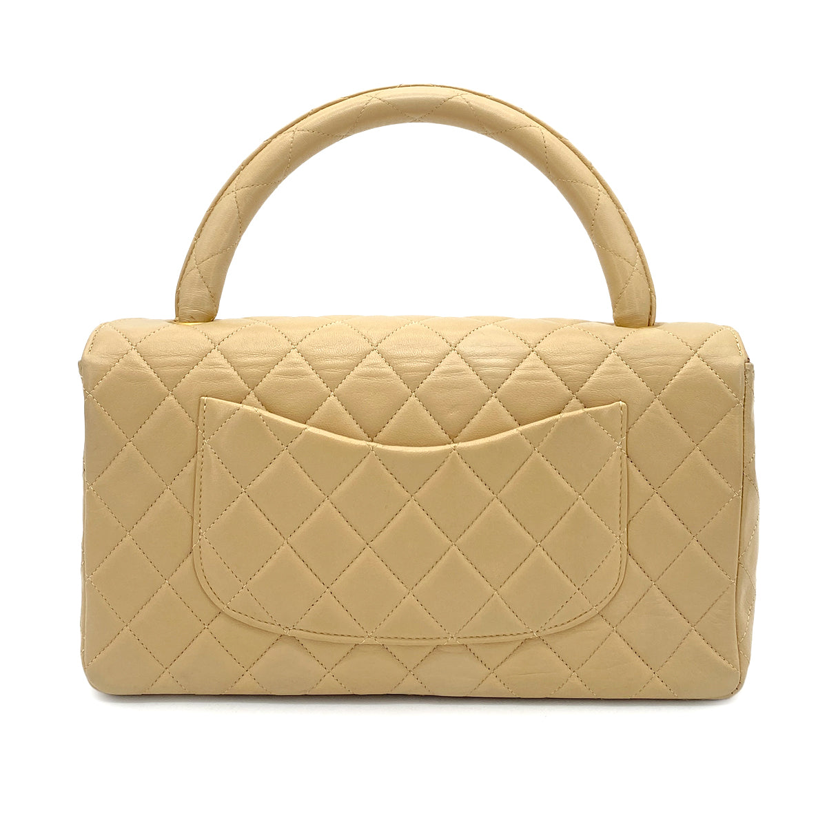 CHANEL VINTAGE PARENT-CHILD BAG PARENT ONLY BEIGE LAMB SKIN 90257491