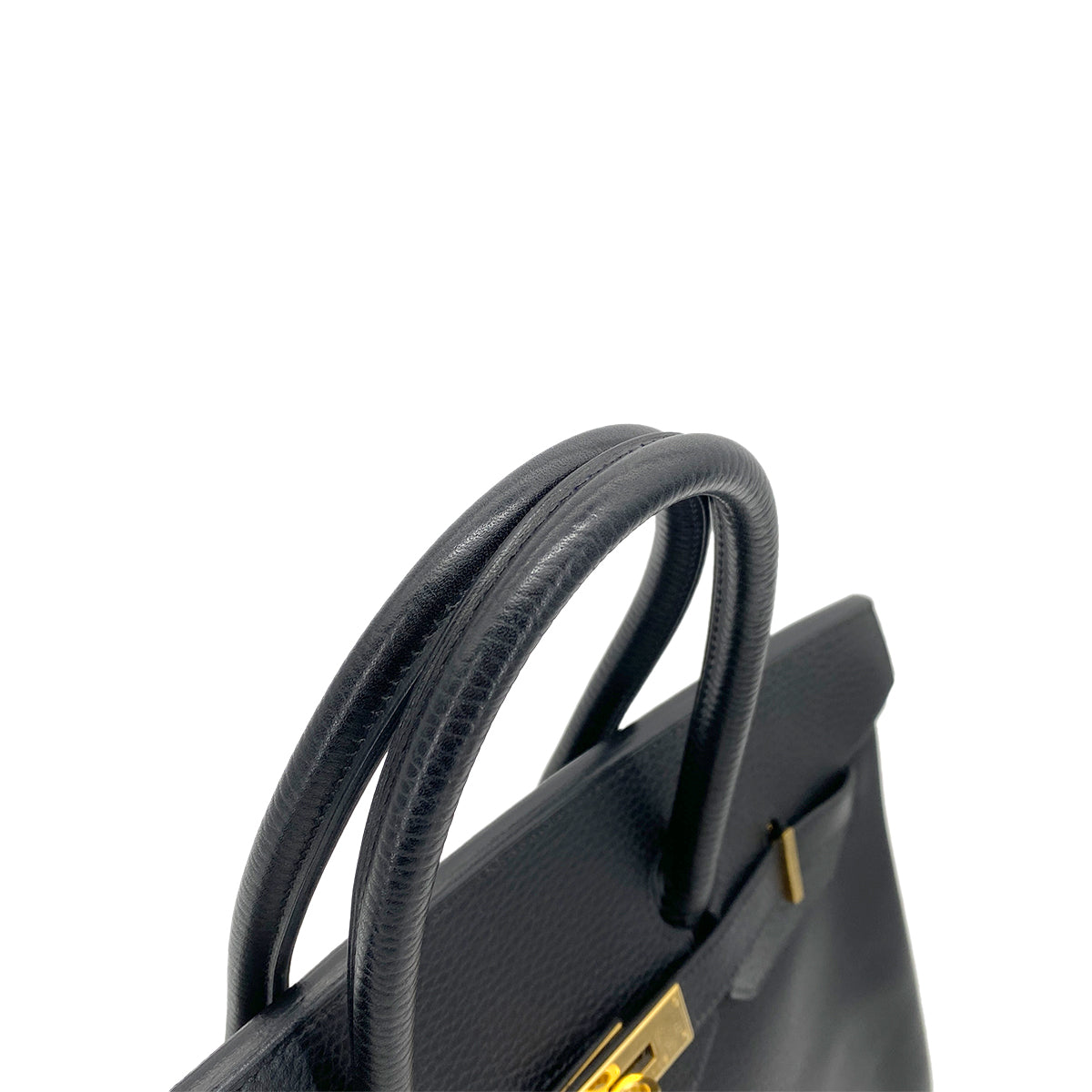 HERMES BIRKIN 35 BLACK ARDENNES HAND BAG □F GHW 90261568