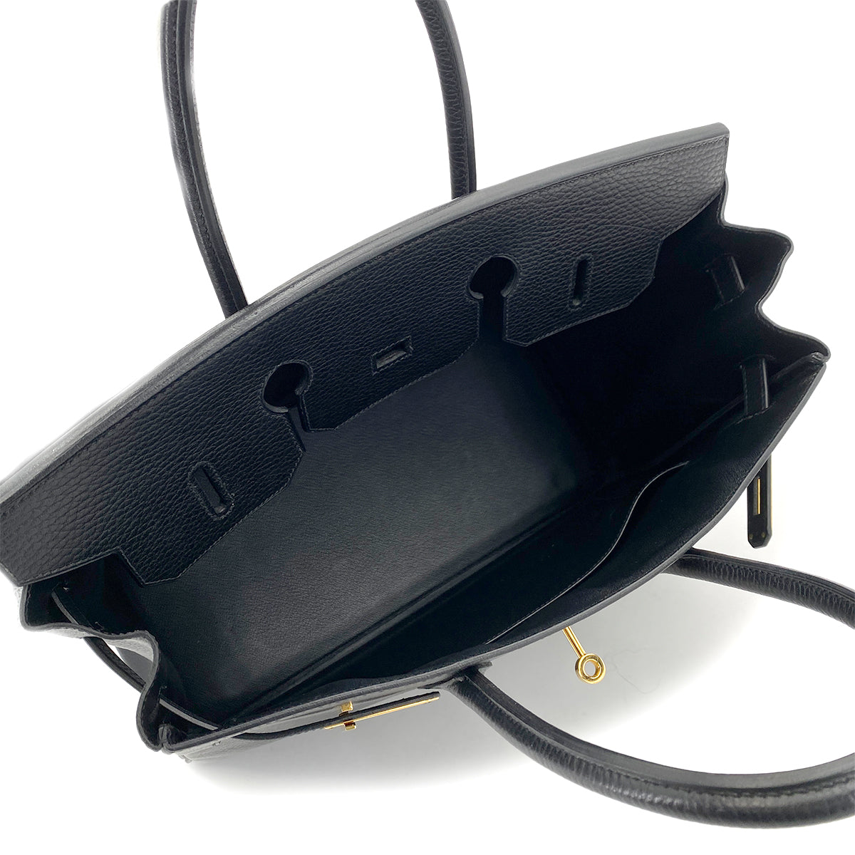 HERMES BIRKIN 35 BLACK ARDENNES HAND BAG □F GHW 90261568