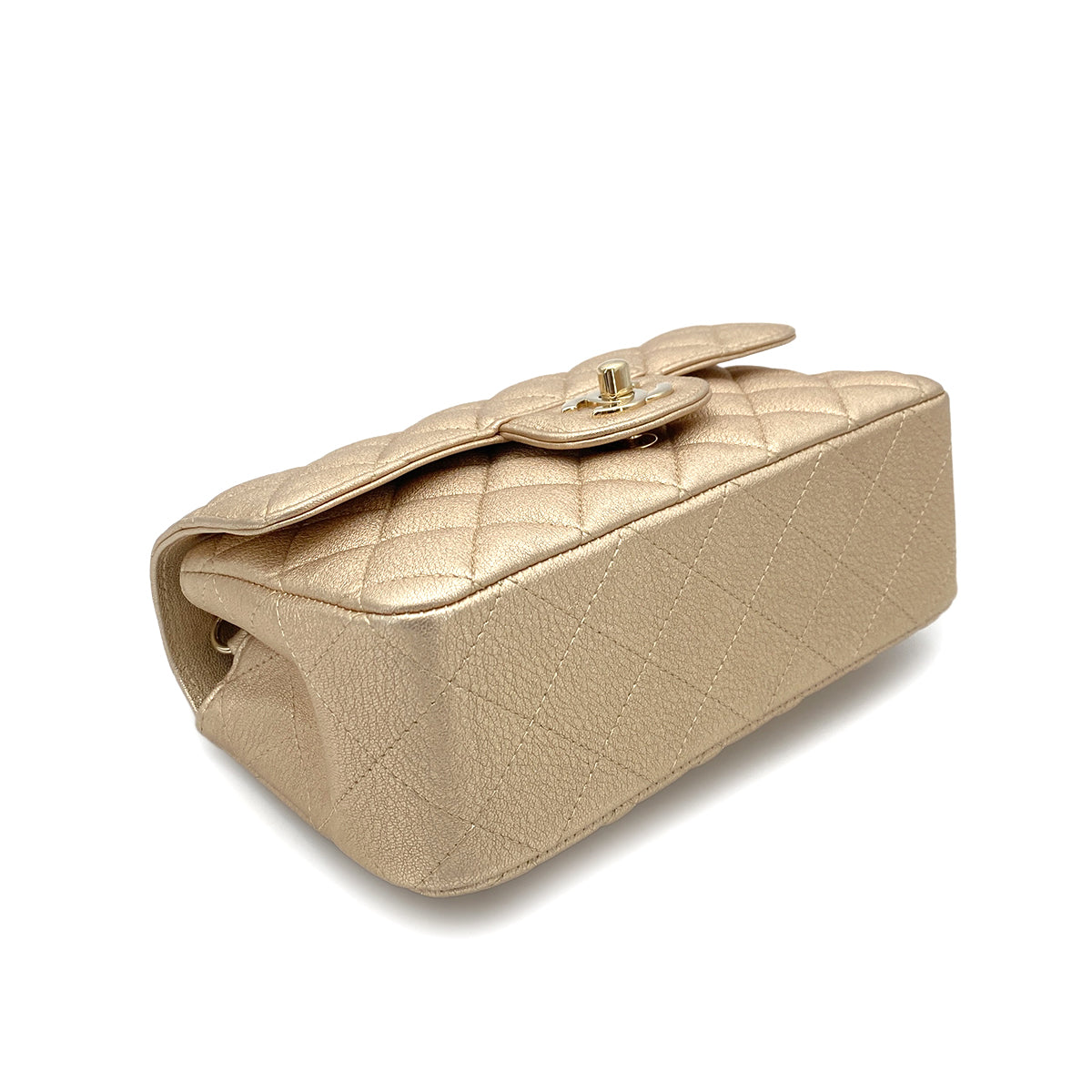 CHANEL MATELASSE 20 CHAIN SHOULDER BAG GOLD LAMB SKIN 90261569