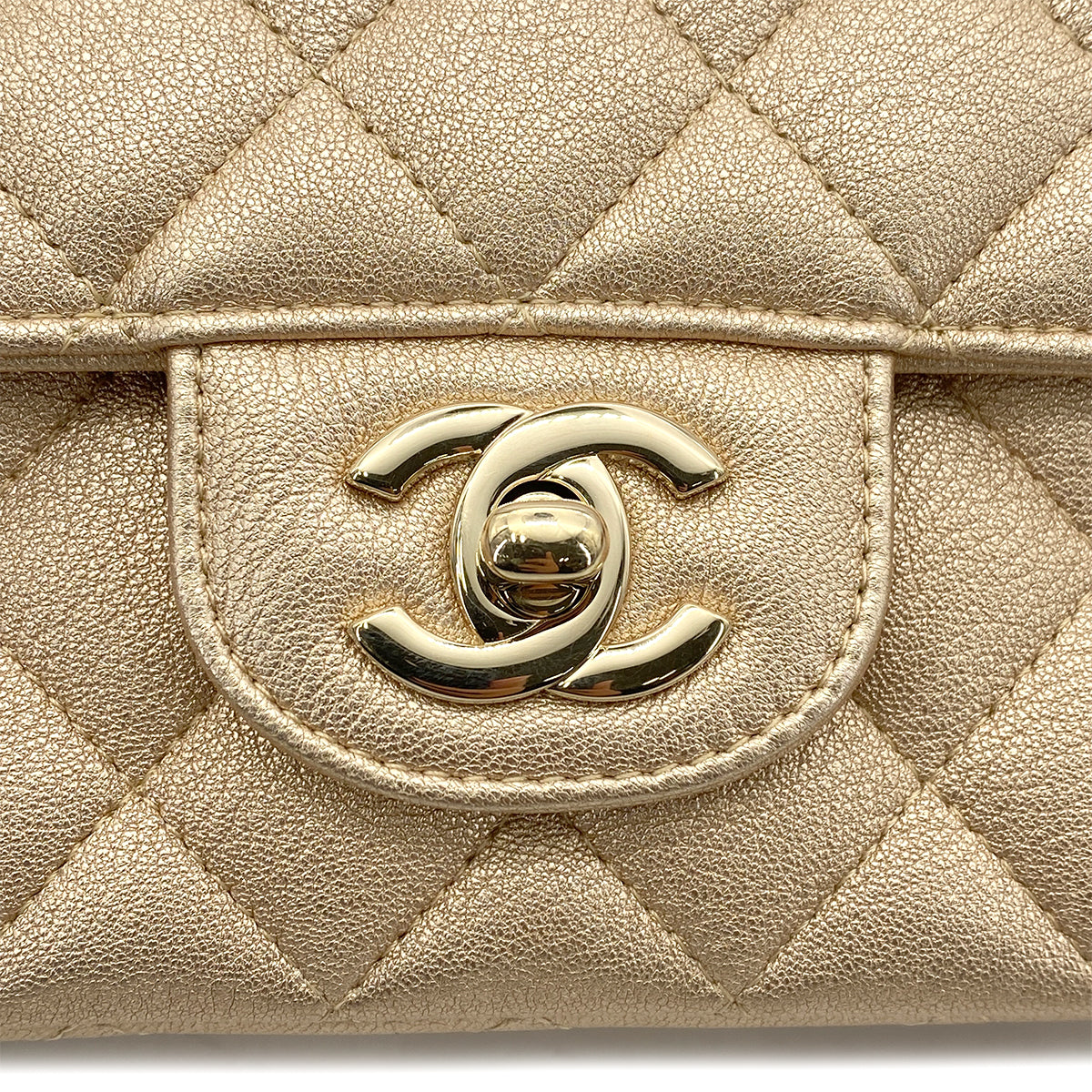 CHANEL MATELASSE 20 CHAIN SHOULDER BAG GOLD LAMB SKIN 90261569